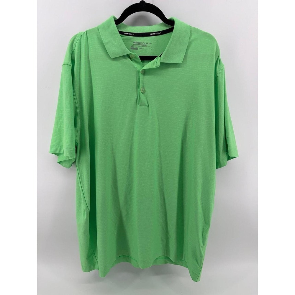 Nike Golf Tour Performance, Dri-FIT Polo Shirt, Green, Men's Size XL, Pre-Owned